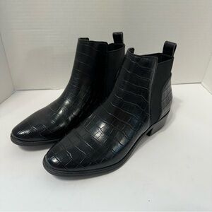 Dolce Vita Tristan Black Leather Ankle Boots